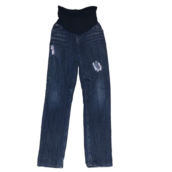 EUC Distressed 7 Jeans for A Pea In The Pod Maternity Size 31 - Picture 1 of 6